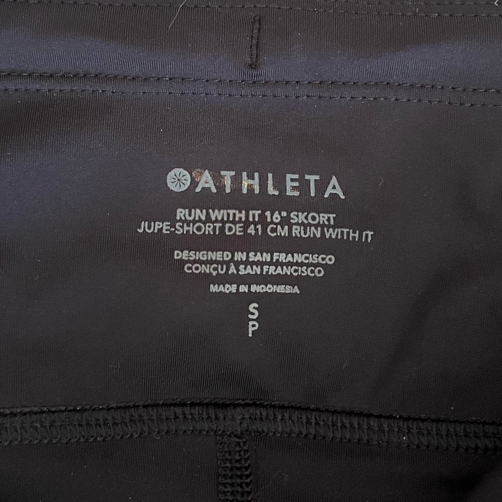 {Athleta} Run With It 16" Skort in Black - Womens Small - Picture 6 of 8